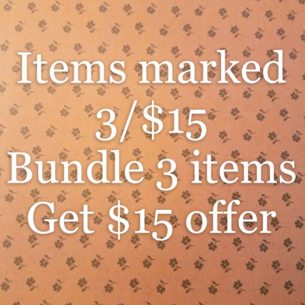 3/$15 Sale